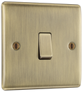BG NAB13 Nexus Metal Antique Brass 1 Gang 10A 10AX Intermediate Plate Switch