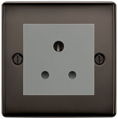 BG Nexus Metal Black Nickel 5A Unswitched Socket NBN29G by British General (BG-NBN29G)