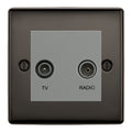 BG Nexus Metal Black Nickel TV & FM Socket NBN66G