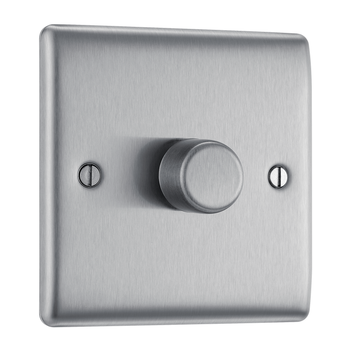 NBS81 Front - This trailing edge single dimmer switch from British General allows you to control your light levels and set the mood.