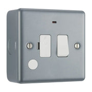 BG MC551F Metal Clad | 13A 2 Pole Flex Outlet Neon Switched Fused Connection Unit by British General (BG-MC551F)