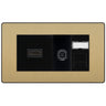 BG Evolve Media Wall Plate — TV Aerial, HDMI & CAT6 | Satin Brass Screwless
