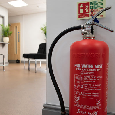 P50 Service-Free 6ltr Water Mist Fire Extinguisher by Britannia Fire (BEFW6WMAS)