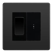 BG Evolve Black Chrome 20A Secret Key Switch with 20A Double Pole Switch - Black Insert