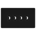 BG Nexus Screwless Matt Black 4 Gang Flex Outlet Socket