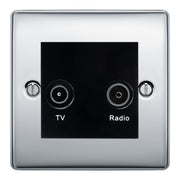 BG Nexus Metal Polished Chrome TV & FM Socket NPC66B by BG Nexus (BG-NPC66B)