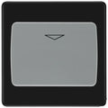 BG Screwless Matt Black Key Card Switch FFBKYCSG