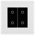 BG Nexus White Moulded Double Master Touch Dimmer Switch - Black Insert