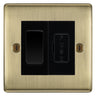 BG Nexus Metal Antique Brass 20A Double Pole Switch & 13A Fused Spur Plate | Black Insert by British General