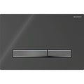 Geberit Sigma50 Square WC Dual Flush Plate - Black & Black Chrome - 115.671.DW.2