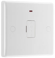 BG 857 Moulded Round Edge | White | 13A Flex Outlet Neon Unswitched Fused Connection Unit by British General (BG-857)