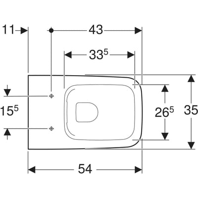 Geberit iCon Square Wall Hung Pan - Rimless & Shrouded - 201950000 by Geberit (Geberit-201950000)