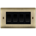 BG Antique Brass 4 Gang Custom Light Switch NAB44E