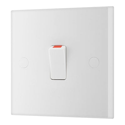 BG 930 Moulded Square Edge | White | 1 Gang 20A 2 Pole Switch by British General (BG-930)