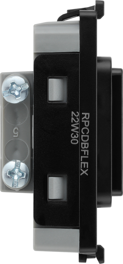 BG RPCDBFLEX Evolve Grid Black 10mm Flex Outlet Module