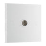 BG 962 Moulded Square Edge | White | 1 Gang Isolated Co-Axial TV Socket Outlet by British General (BG-962)
