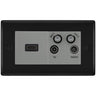BG Nexus Matt Black 4G Faceplate with HDMI + TV/FM/SAT Module - Grey Insert by British General (BG-NFBEMR4-HDMI-TVFM2G)