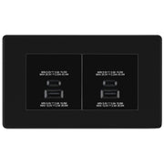 BG Screwless Matt Black 4G Faceplate with 45W USB A+C Charger Modules – Black Insert by British General (BG-FFBEMR4+EMUSBAC45B)