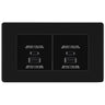 BG Screwless Matt Black 4G Faceplate with 45W USB A+C Charger Modules – Black Insert by British General (BG-FFBEMR4+EMUSBAC45B)