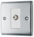 BG NPC64 Nexus Satellite, 1 Gang Co-axial Satellite Socket Polished Chrome