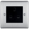 BG Nexus Brushed Steel 13A Unswitched Socket NBSUSSB by British General (BG-NBSUSSB)