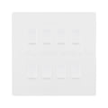 BG Evolve Pearlescent White 8 Gang Intermediate Custom Grid Light Switch