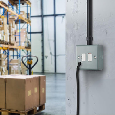 BG MC550F Metal Clad | 13A 2 Pole Flex Outlet Switched Fused Connection Unit by British General (BG-MC550F)