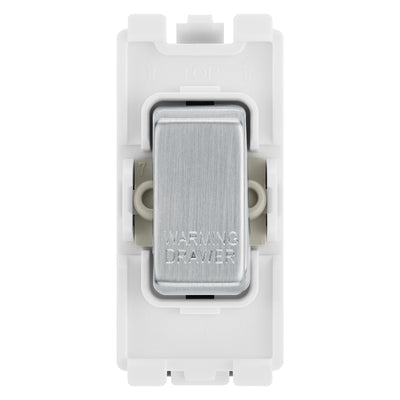 BG RRWDBS Brushed Steel 20A DP Appliance Grid Switch Labelled Warming Drawer by British General (BG-RRWDBS+RBS30)