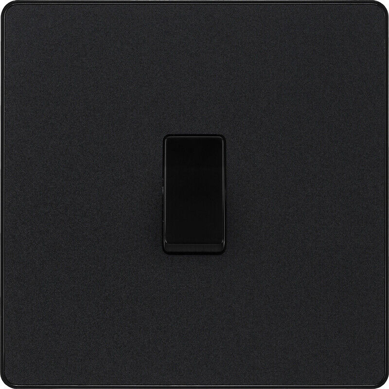 BG Evolve Matt Black Screwless Switches & Sockets Black Inserts Full Range