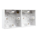 BG 909 Moulded Square Edge | White | 37mm | 2x 1 Gang Dual Surface Pattress