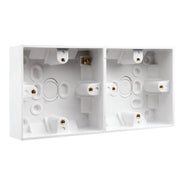 BG 909 Moulded Square Edge | White | 37mm | 2x 1 Gang Dual Surface Pattress by British General (BG-909)