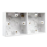 BG 909 Moulded Square Edge | White | 37mm | 2x 1 Gang Dual Surface Pattress by British General (BG-909)