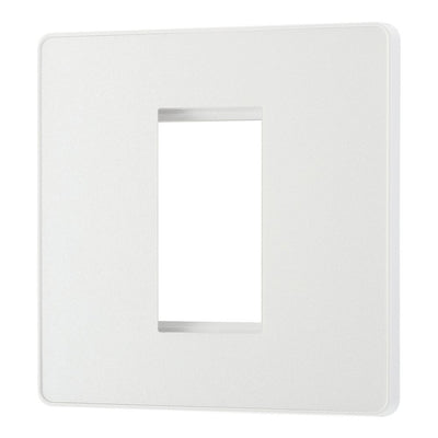 BG Evolve Pearlescent White Single Secondary Telephone Socket, Screw Terminal - White Insert