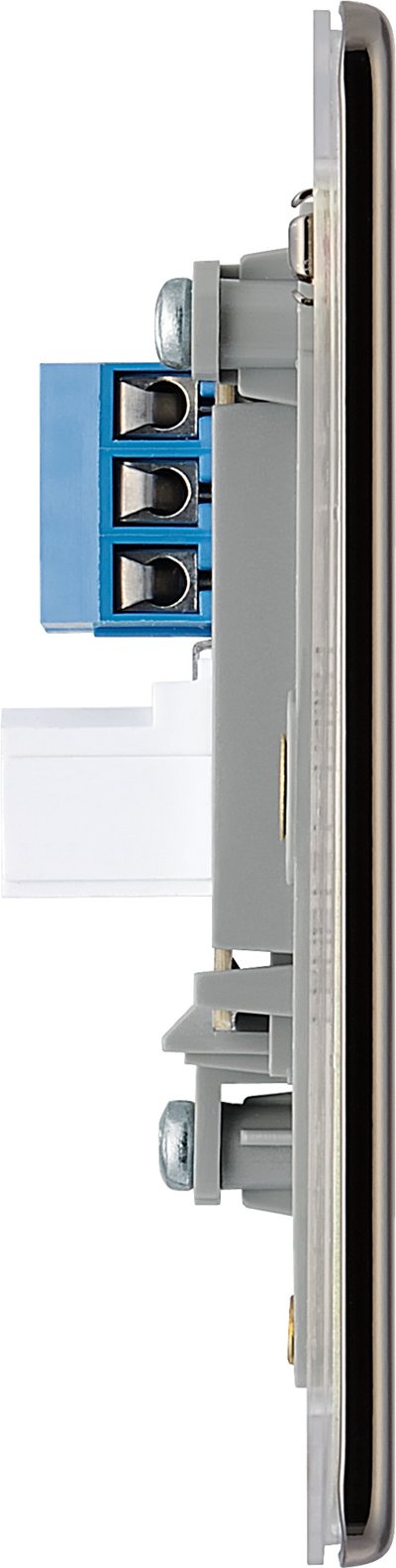 FBNBTS1 Side - This Secondary telephone socket from British General uses a screw terminal connection and should be used for an additional telephone point which feeds from the master telephone socket.