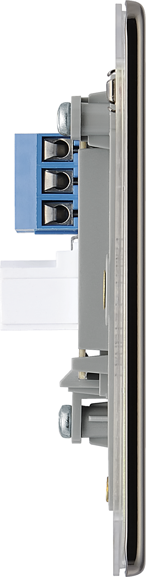 FBNBTS1 Side - This Secondary telephone socket from British General uses a screw terminal connection and should be used for an additional telephone point which feeds from the master telephone socket.