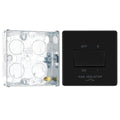 BG Screwless Matt Black 1 Gang 10A 3 Pole Fan Isolator Switch FFB15 with 25mm Steel Back Box
