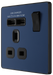 PCDDB21U2B Side - This Evolve Matt Blue 13A single power socket from British General comes with two USB charging ports, allowing you to plug in an electrical device and charge mobile devices simultaneously without having to sacrifice a power socket.
