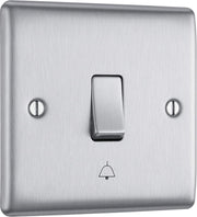 BG NBS14 Nexus Metal Brushed Stainless Steel Bell Push Switch by British General (BG-NBS14-Shopify-SA_1)