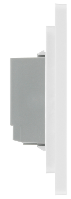 BG PCDCLTDM1W Pearlescent White Evolve 1 Gang 200W Trailing Edge Master Touch Dimmer - White Insert