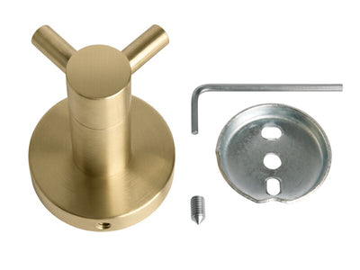Corby Harrogate Double Clothes Hook in Brushed Brass