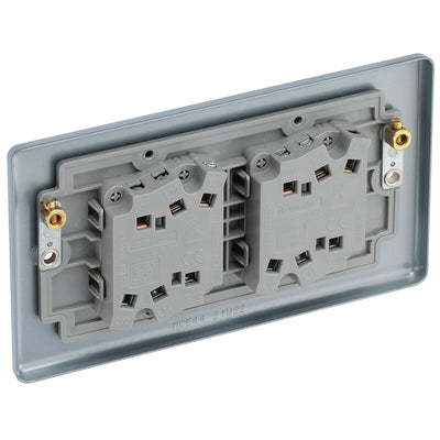 BG MC544 Metal Clad 20A 16AX 2 Way Quadruple Light Switch by British General (BG-MC544)