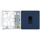 BG Evolve Matt Blue 20A Double Pole Switch with Neon PCDDB31B with 35mm Steel Back Box
