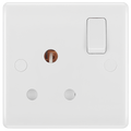 BG 899 Moulded Round Edge | White | 1 Gang 15A Switched Round Pin Socket