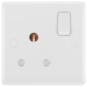 BG 899 Moulded Round Edge | White | 1 Gang 15A Switched Round Pin Socket by British General (BG-899)