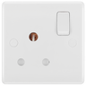 BG 899 Moulded Round Edge | White | 1 Gang 15A Switched Round Pin Socket by British General (BG-899)