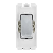 BG RRLTBS Brushed Steel 20 Amp Double Pole Appliance Grid Switch Labelled Lights by British General (BG-RRLTBS+RBS30)