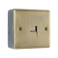 BG Nexus Antique Brass Single Master Telephone Socket with Surface Pattress Back Box