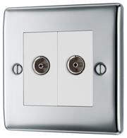 BG NPC61 Nexus Co-axial, 1 Gang Co-axial and Satellite Socket Polished Chrome by British General (BG-NPC61-Shopify-SA_1)