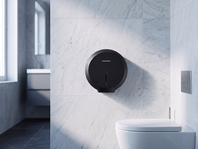 Bremmer Spira Toilet Roll Dispenser in Black