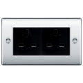 BG Polished Chrome 4 Gang 13A Unswitched Socket - NPC4GUSSB